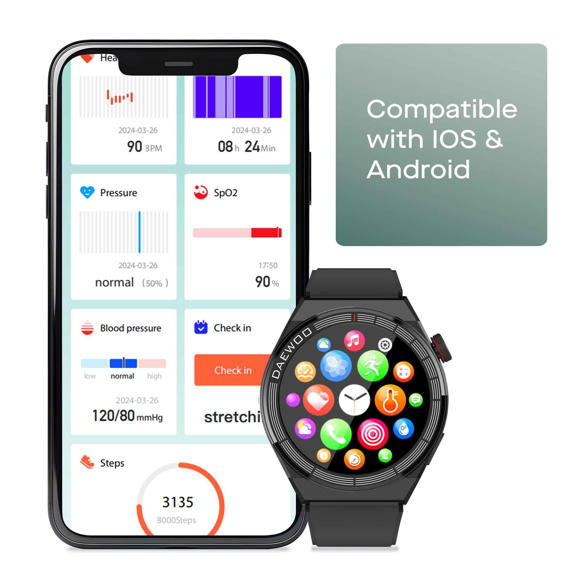 Daewoo CNX+ Smartwatch with Voice Call Function | Daewoo Electricals