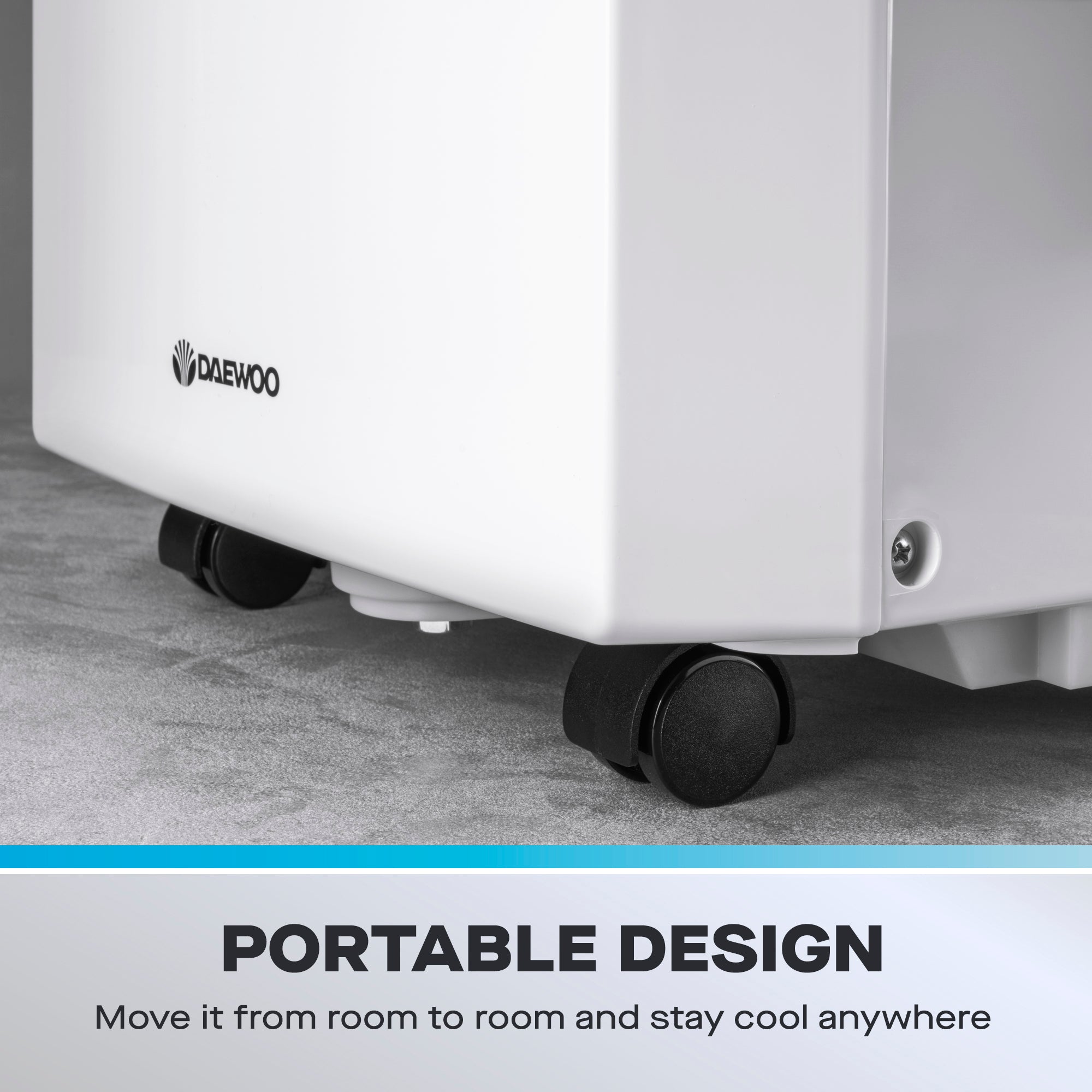 Daewoo 3-in-1 Portable Air Conditioner with Fan & Dehumidifier, 9000 BTU