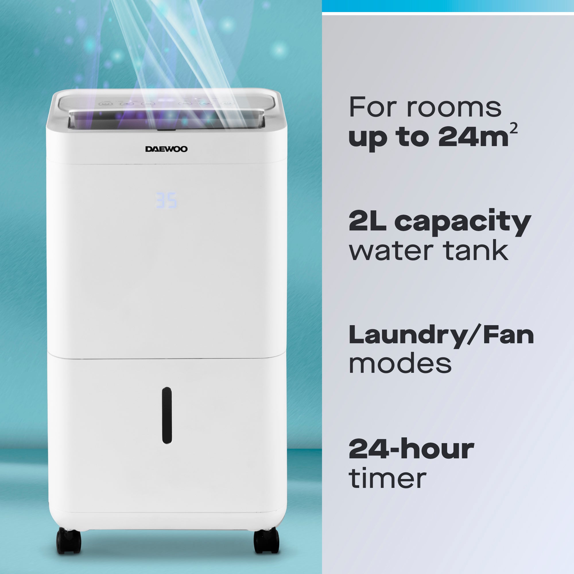 Daewoo 12L Dehumidifier with Air Purifier