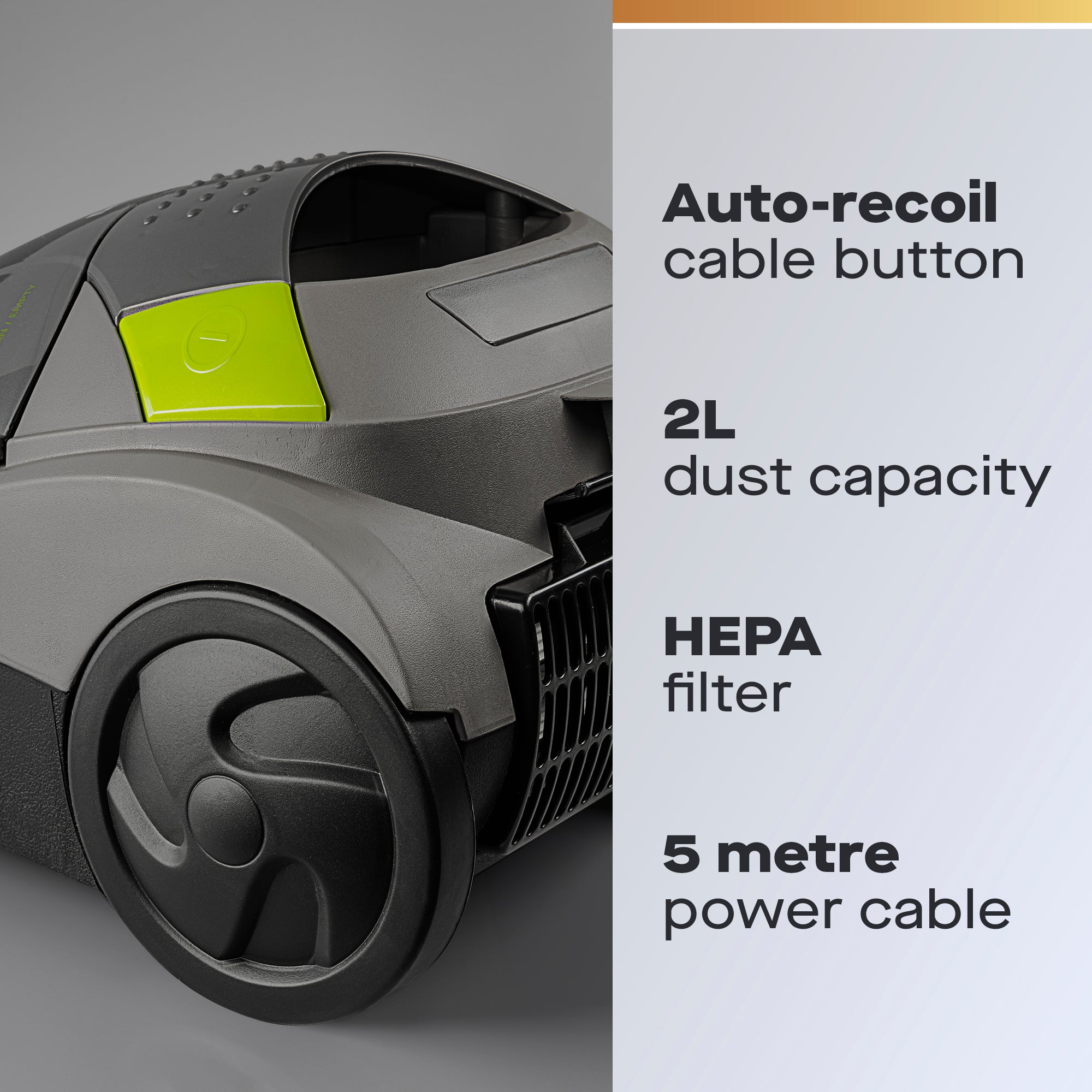 Daewoo Tornado 700W Compact Bagged Vacuum Cleaner