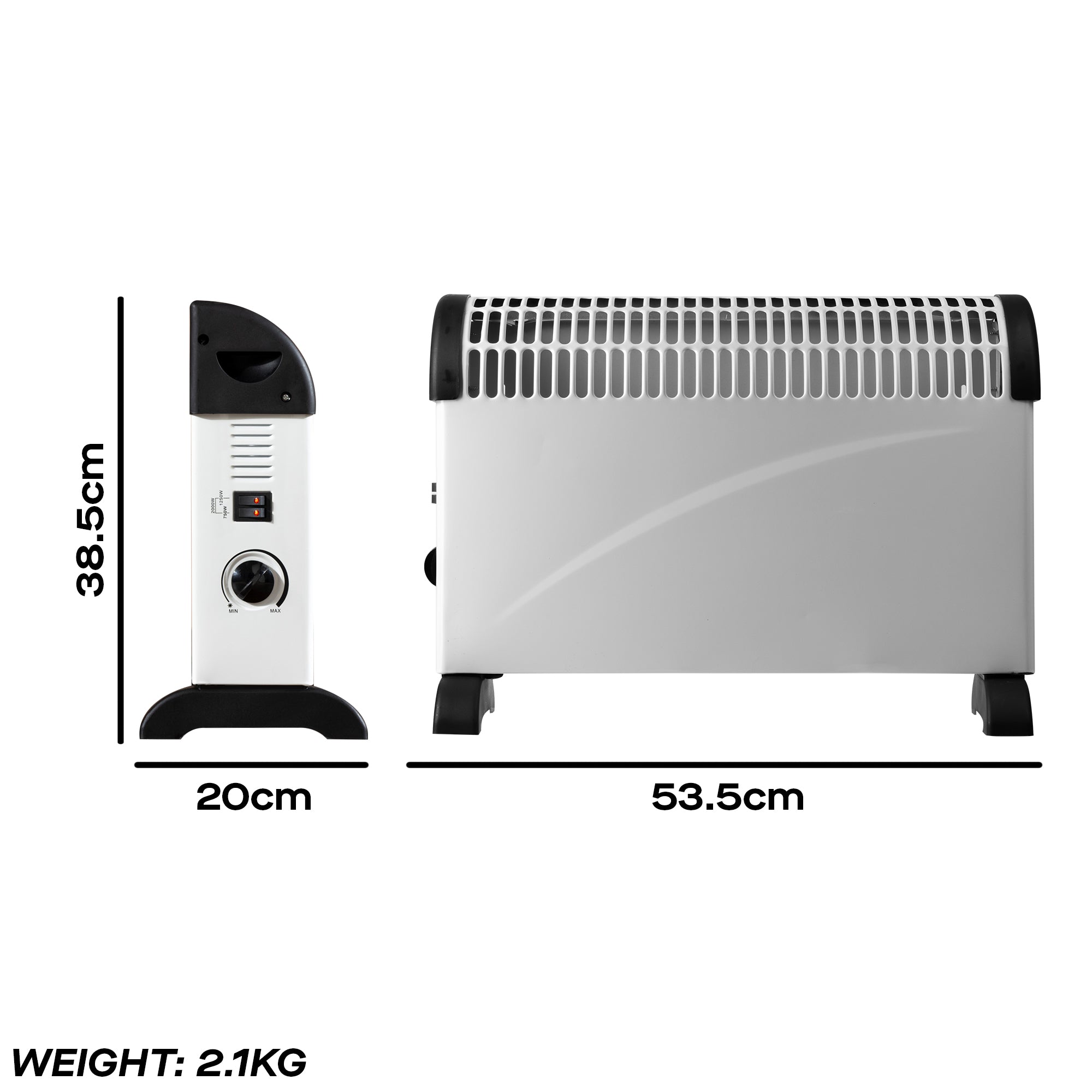 Daewoo 2kW Convector Heater with Thermostat | Daewoo Electricals