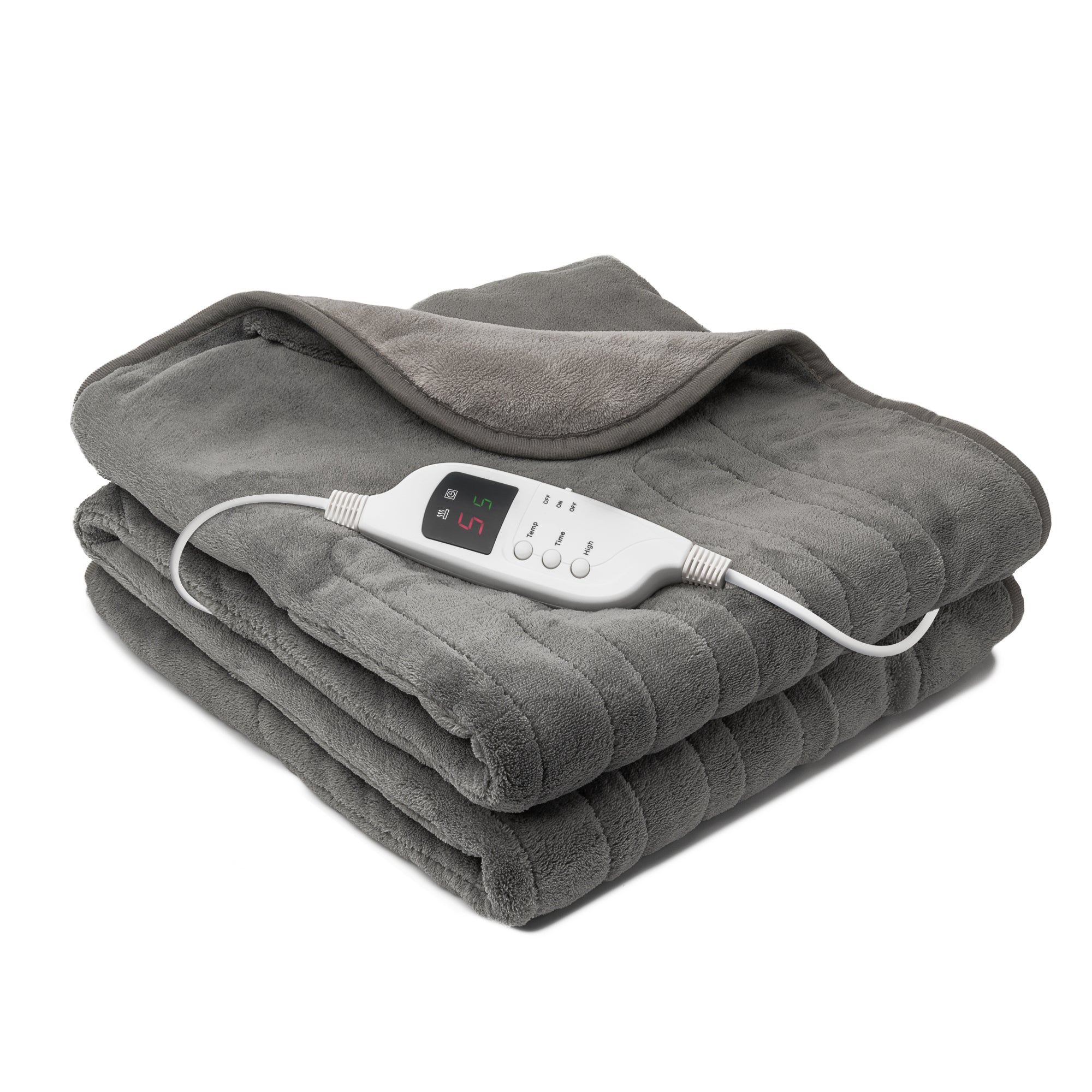 Daewoo Grey Heated Over Throw Blanket