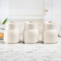 Daewoo Sienna Cream Set Of 3 Tea, Coffee, Sugar Canisters