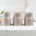 Daewoo Sienna Taupe Set Of 3 Tea, Coffee, Sugar Canisters