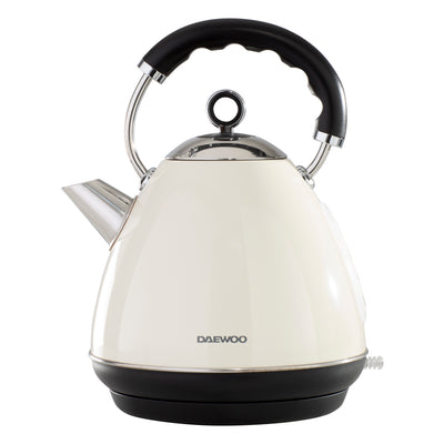 Daewoo Cream Kensington 1.7L Pyramid Kettle