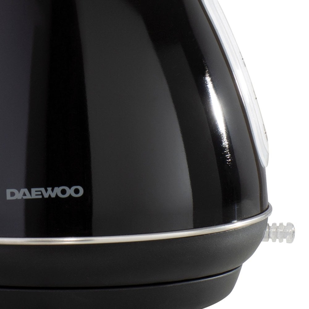 Daewoo Black Kensington 1.7L Pyramid Kettle