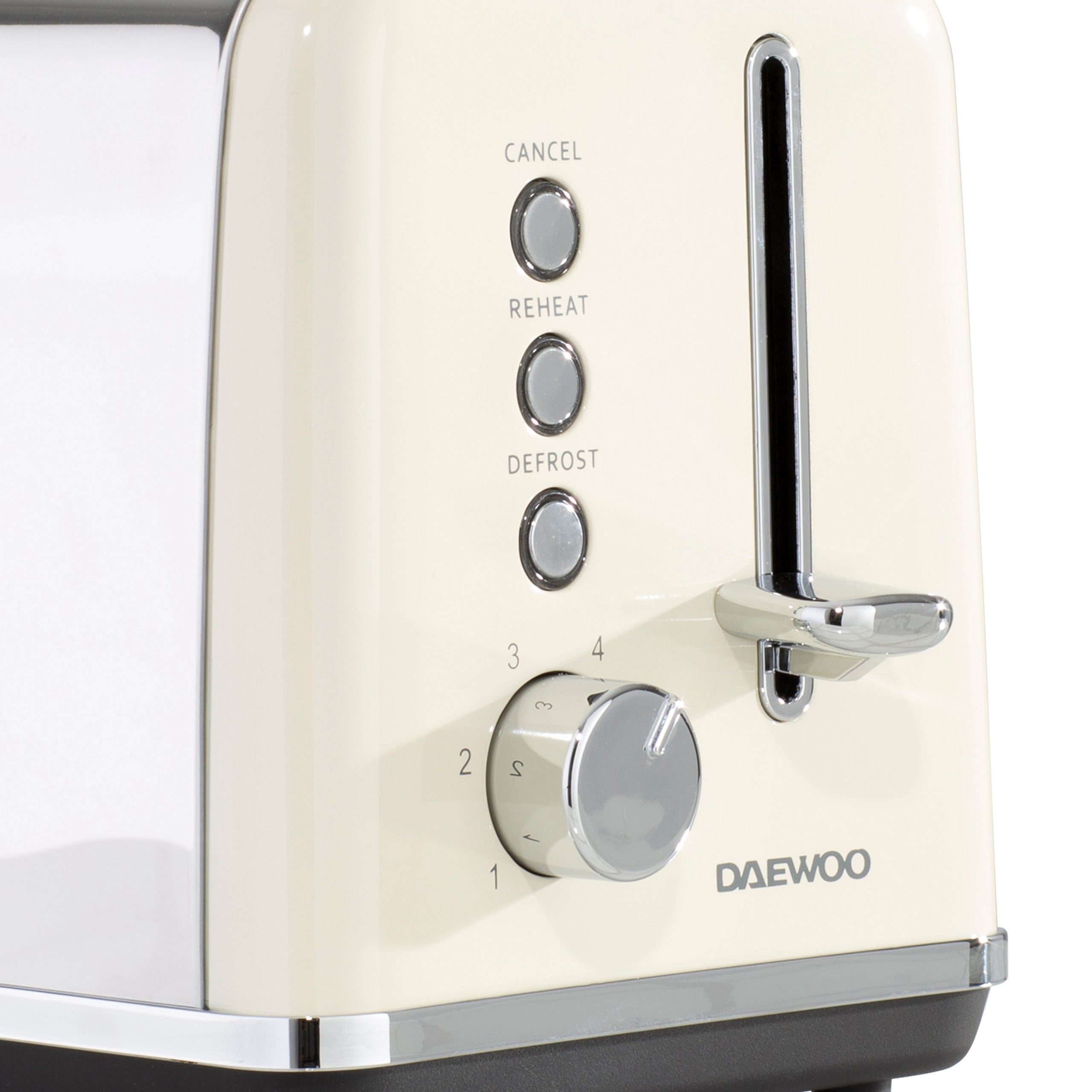 Daewoo Cream Kensington Pyramid Kettle & 2-Slice Toaster Set