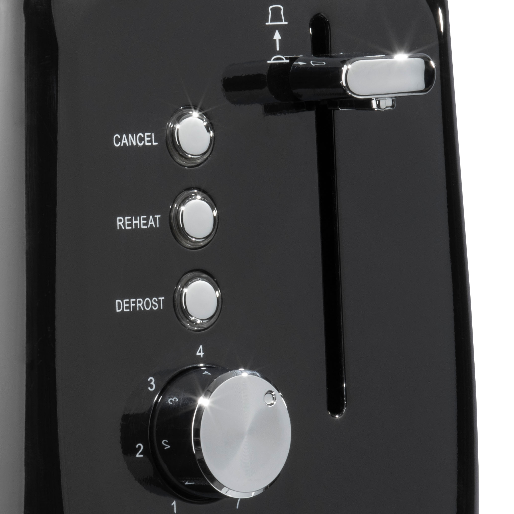Daewoo Black Kensington Pyramid Kettle & 2-Slice Toaster Set