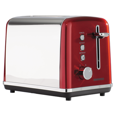 Daewoo Red Kensington 2 Slice Toaster