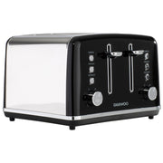 Daewoo Black Kensington 4 Slice Toaster