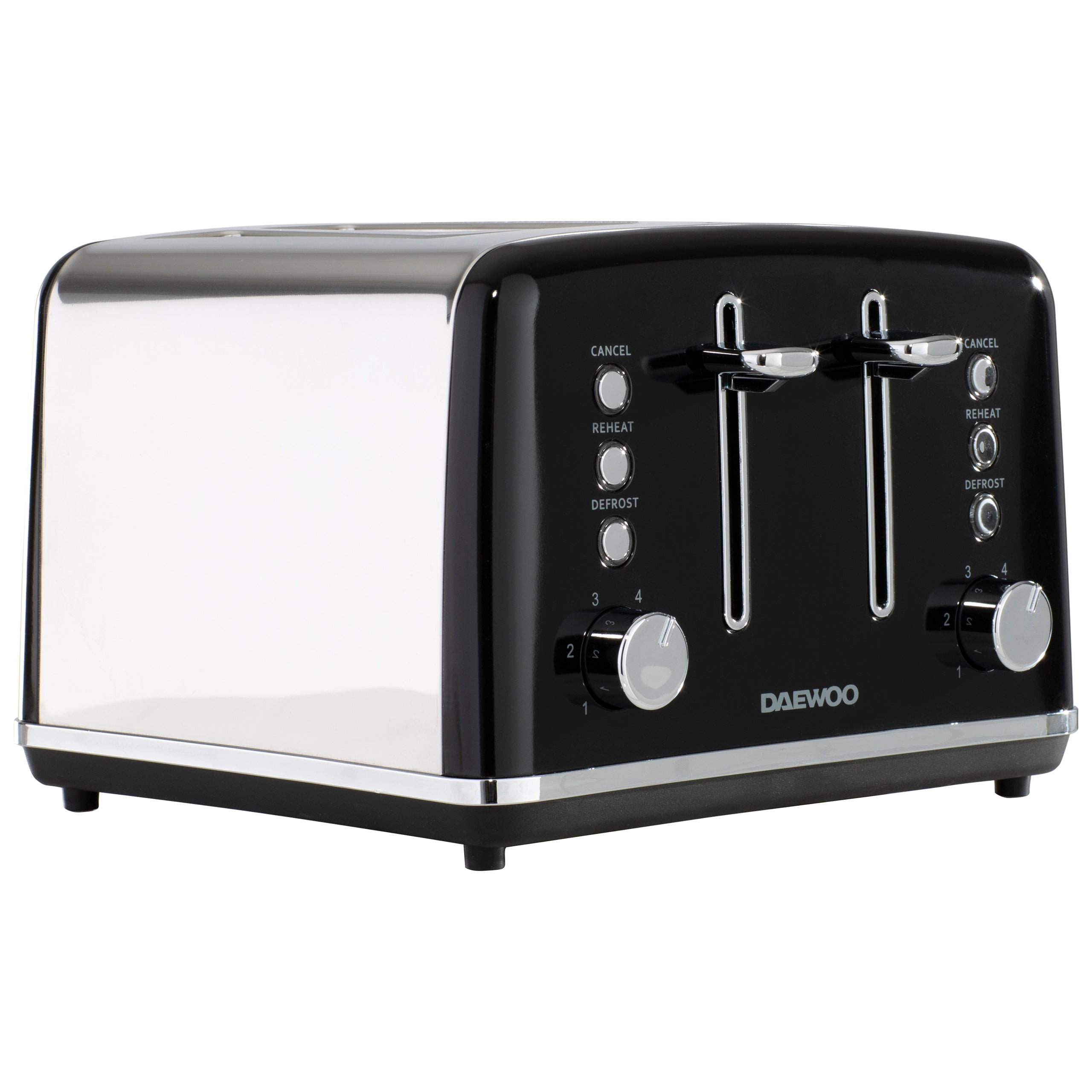 Daewoo Black Kensington 4 Slice Toaster