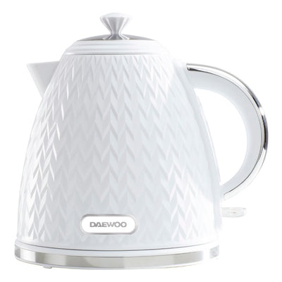 Daewoo White Argyle 1.7L Jug Kettle