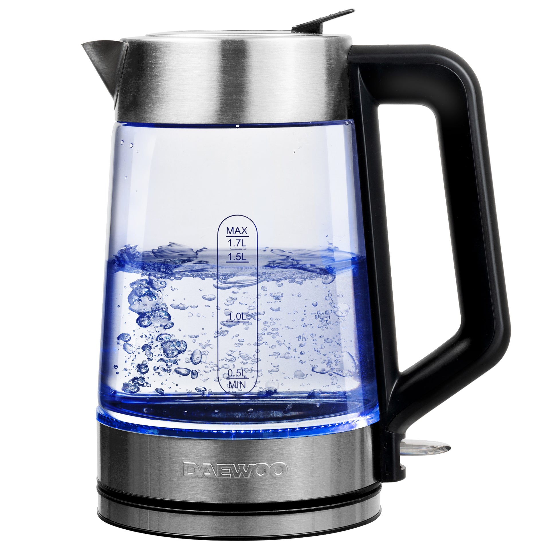 Easy Fill LED Illuminating Glass Kettle