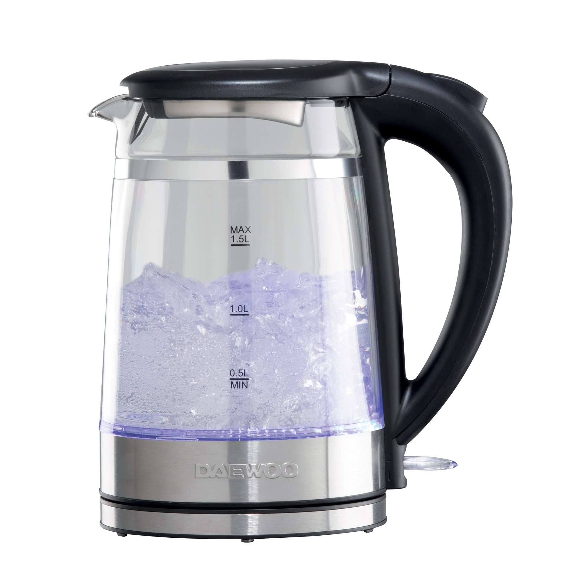 Cool Touch Transparent Glass Kettle Light Up LED