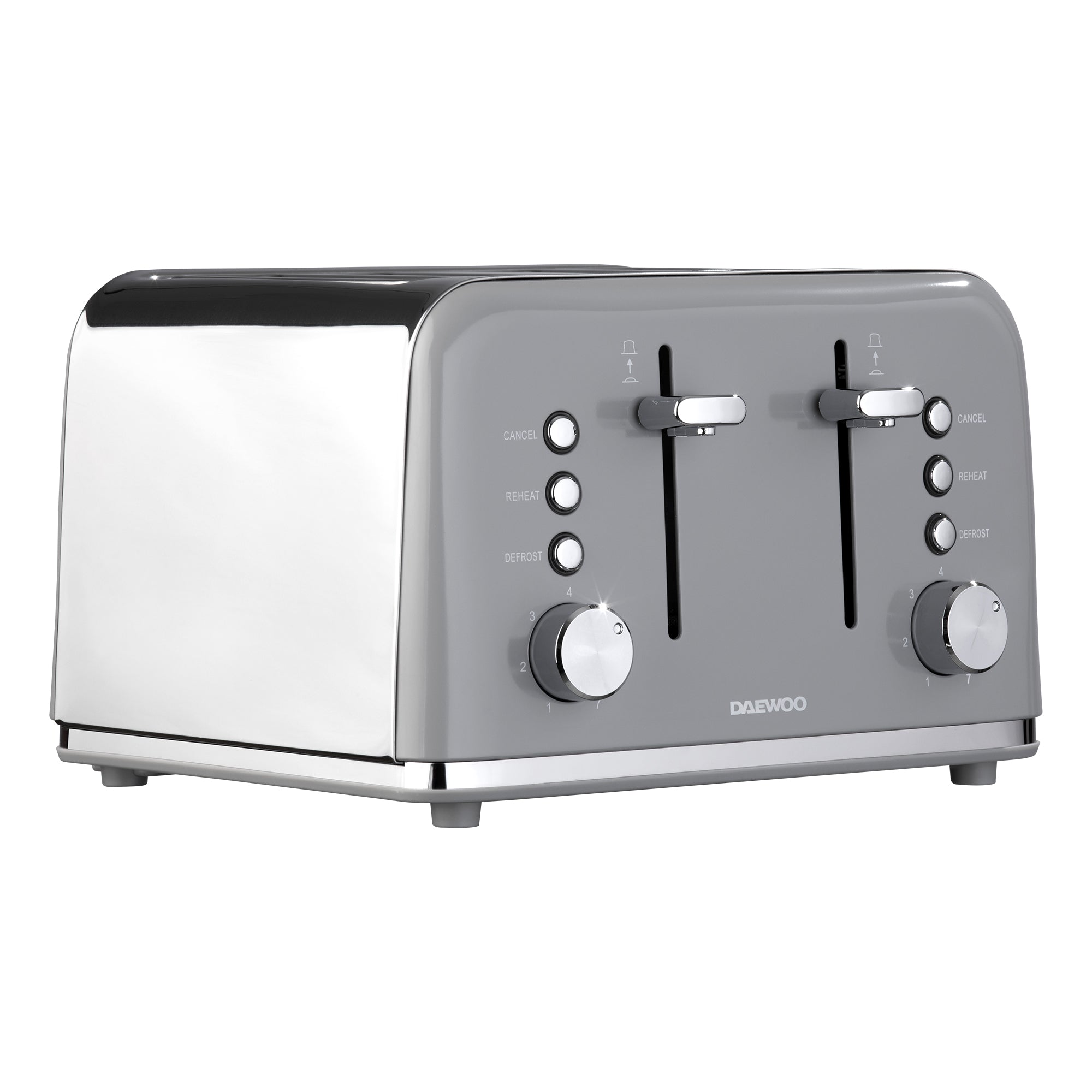 Daewoo Grey Kensington 4 Slice Toaster