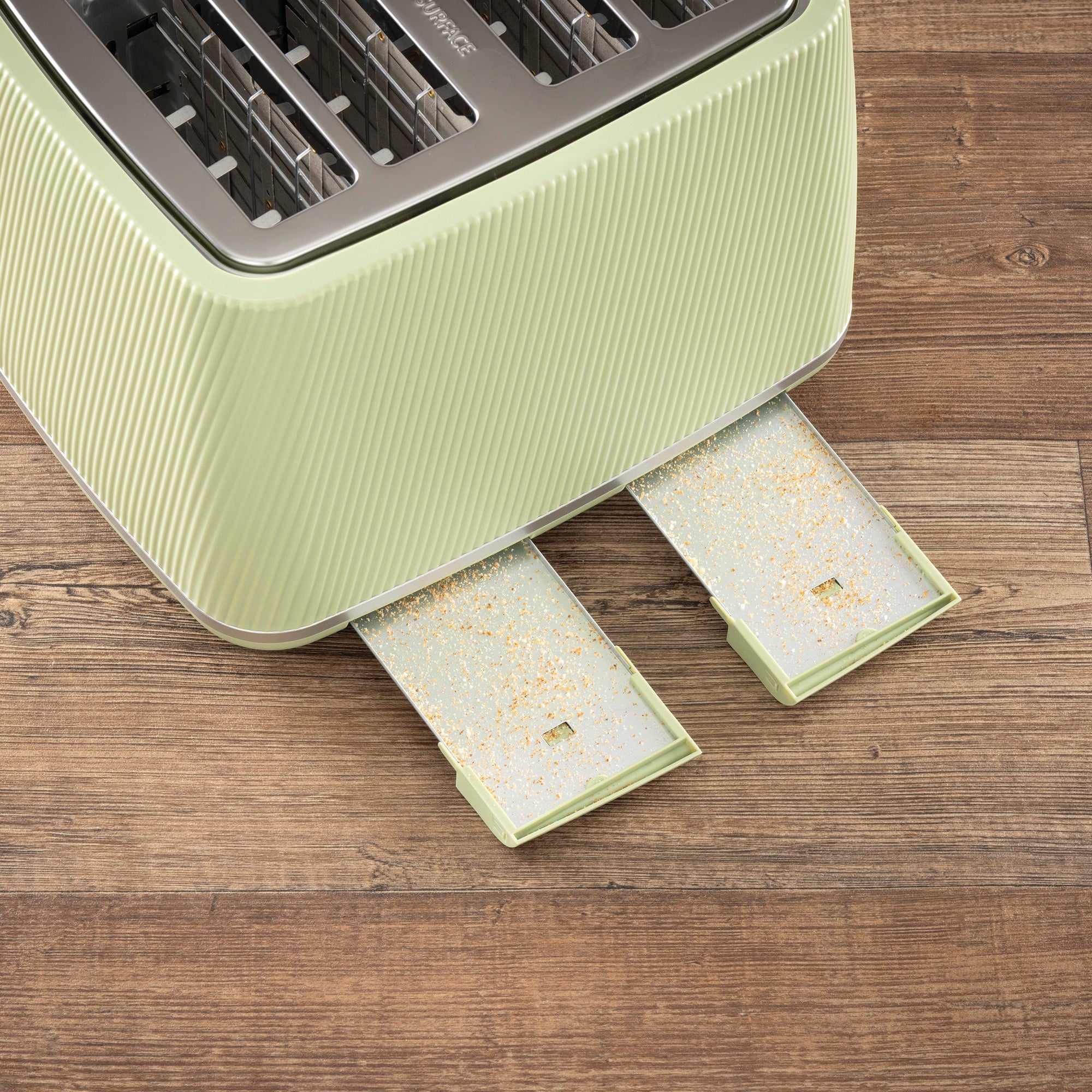 Daewoo Sage Green Cascade Jug Kettle & 4-Slice Toaster Set