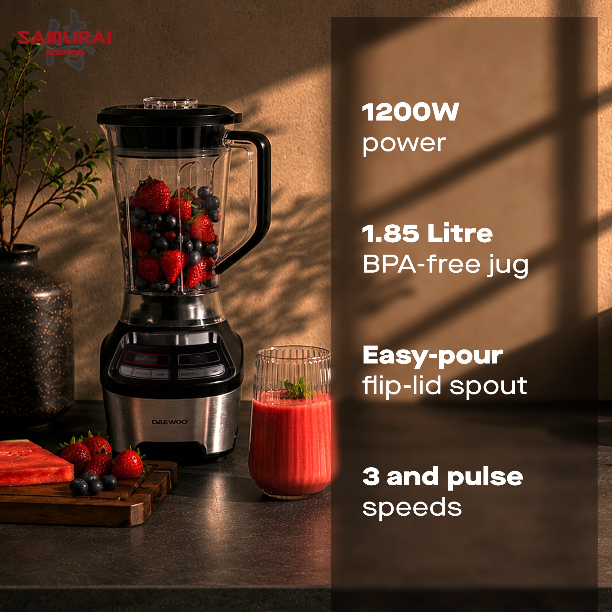 SANYO PRO Big 1200 ブレンダー 1200ml Daewoo 1200W 1.85L Samurai Powerblend Pro Blender | Daewoo Electricals