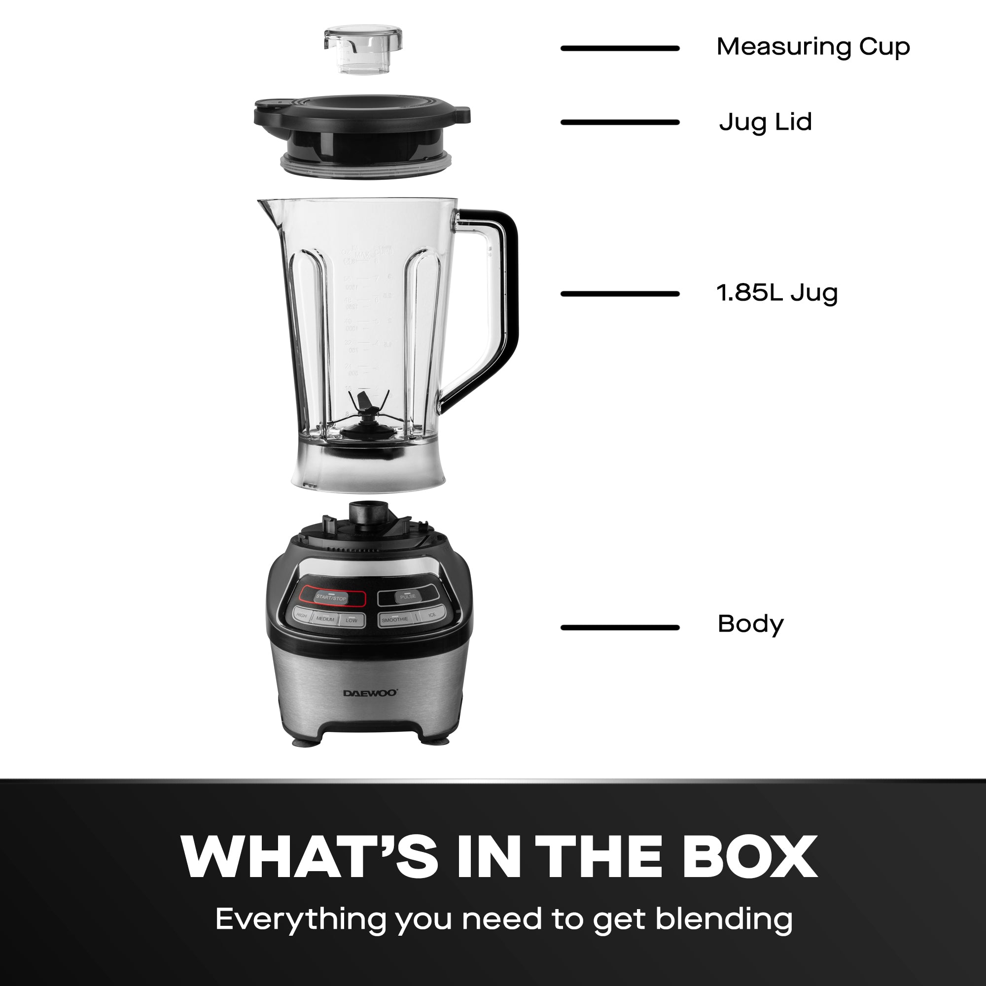 SANYO PRO Big 1200 ブレンダー 1200ml Daewoo 1200W 1.85L Samurai Powerblend Pro Blender | Daewoo Electricals