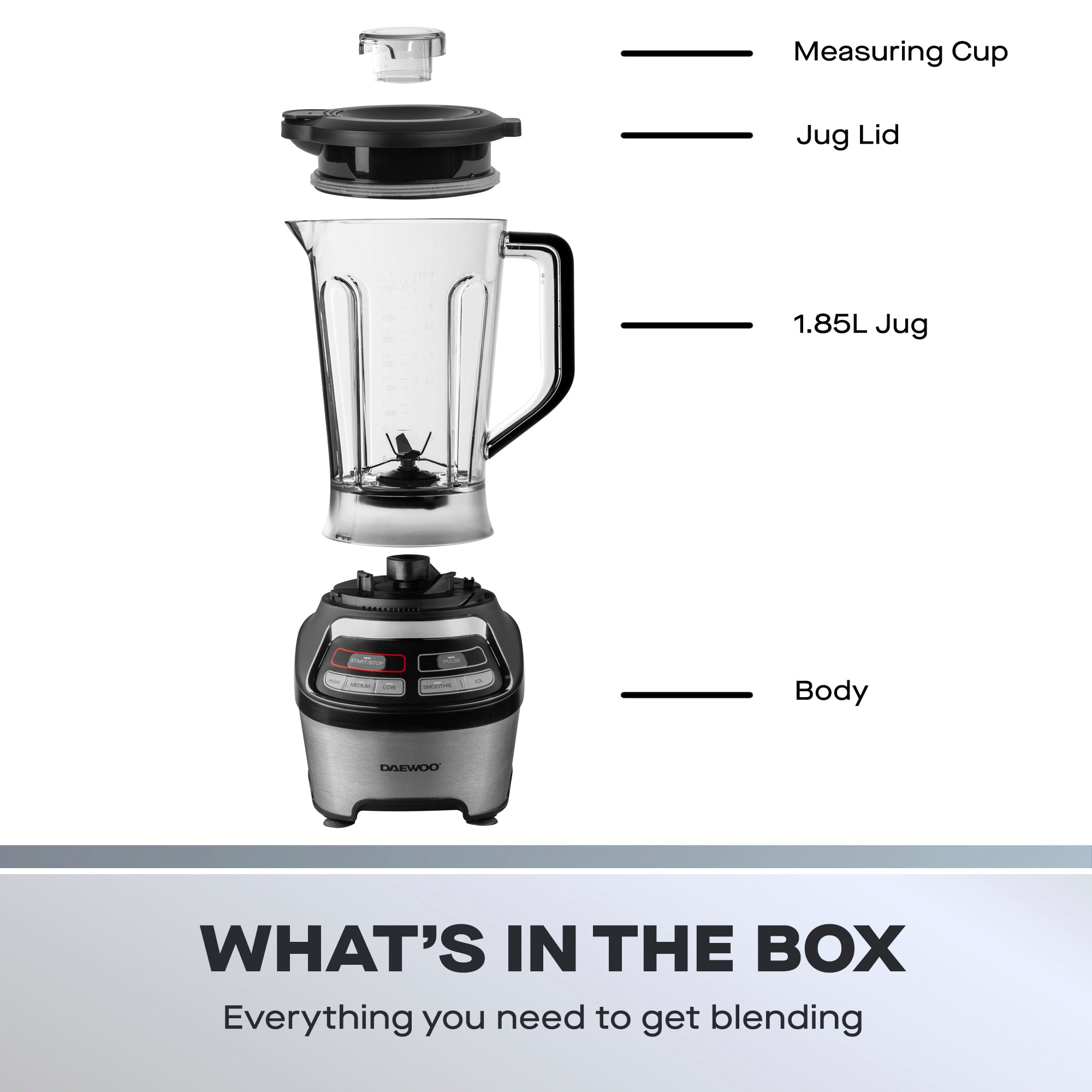 Daewoo 1200W 1.85L Samurai Powerblend Pro Blender