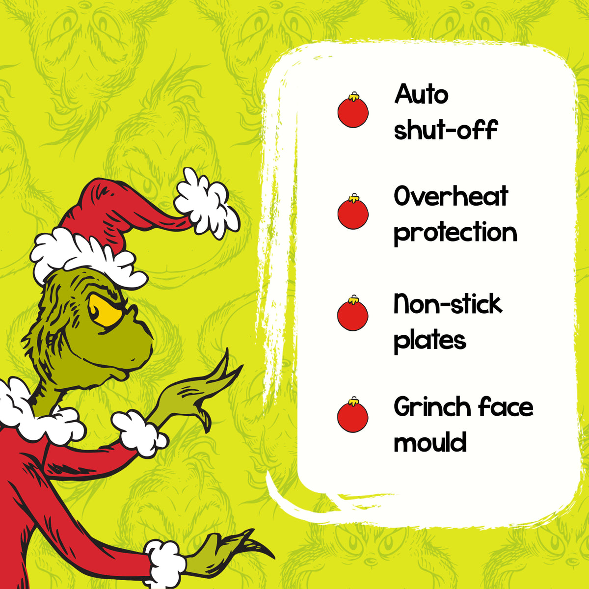 The Grinch™ Mini Waffle Maker, Red