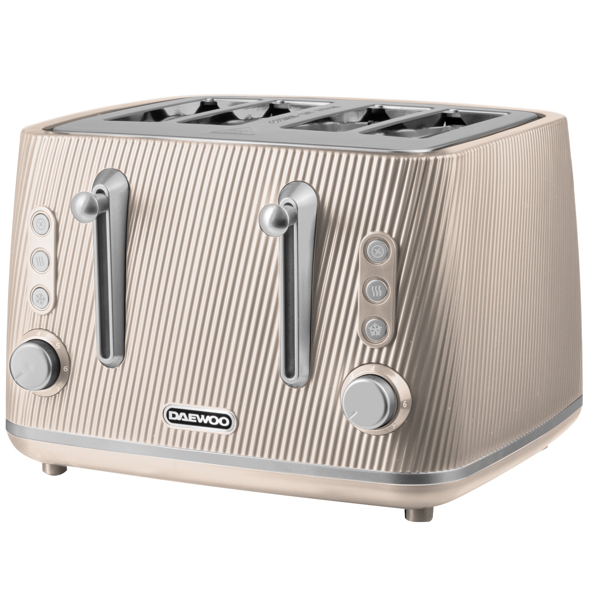 Daewoo Taupe Cascade 4 Slice Toaster