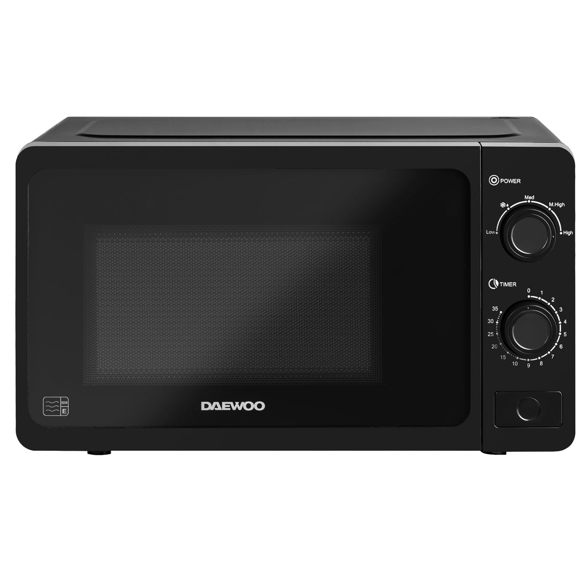 Daewoo 20L Black 800W Manual Microwave