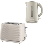 Daewoo Taupe Cascade Jug Kettle & 2-Slice Toaster Set