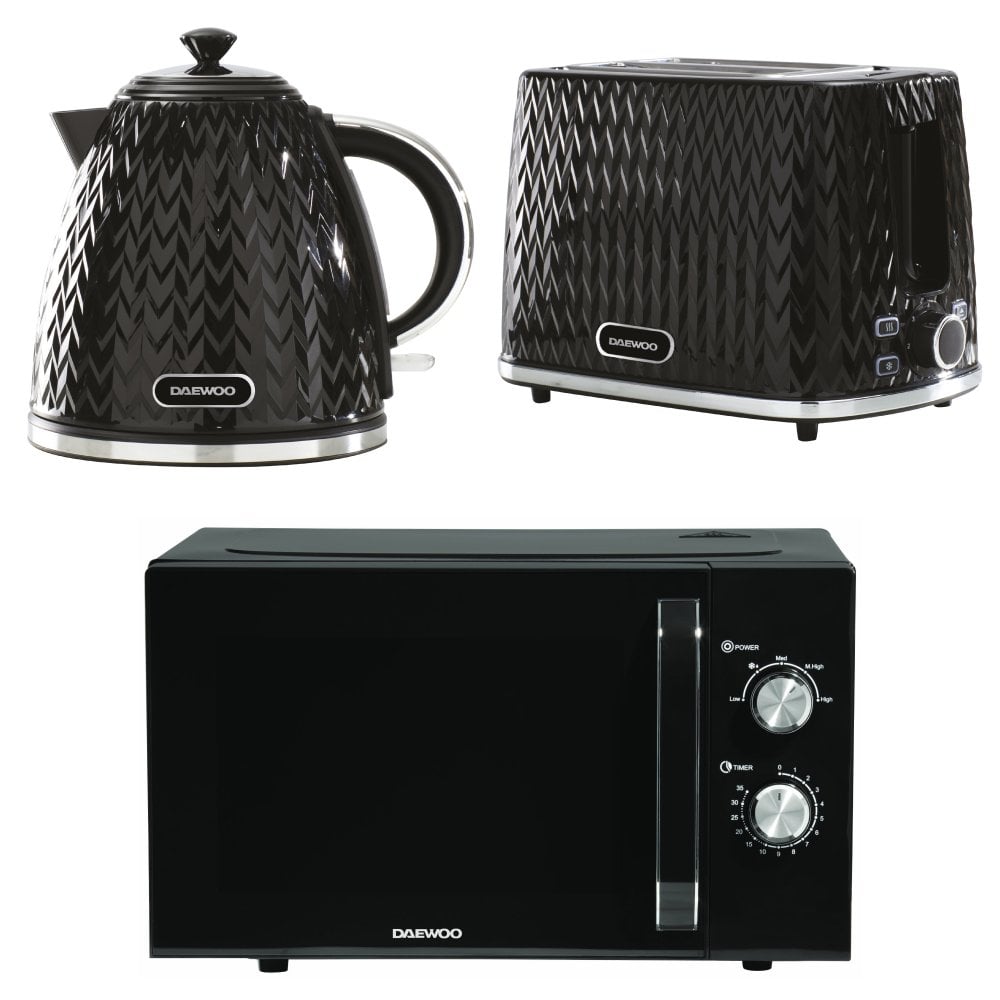 Argyle Kettle 2 Slice Toaster & Microwave Bundle