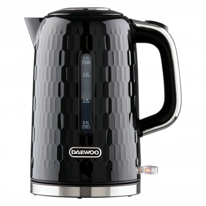 Daewoo Daewoo Black 1.7L Honeycomb Kettle