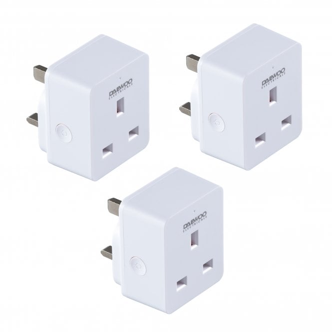 Daewoo Daewoo WiFi 13Amp Smart Plug Socket Adaptor, Pack of 3